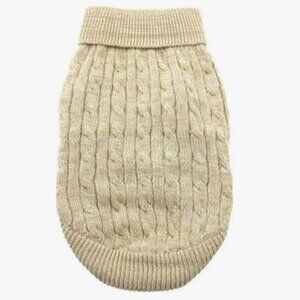 NWT DOGGIE DESIGN DOG Hypoallergen. COMB COTTON PULLOVER SWEATER JACKET Tan XXXL